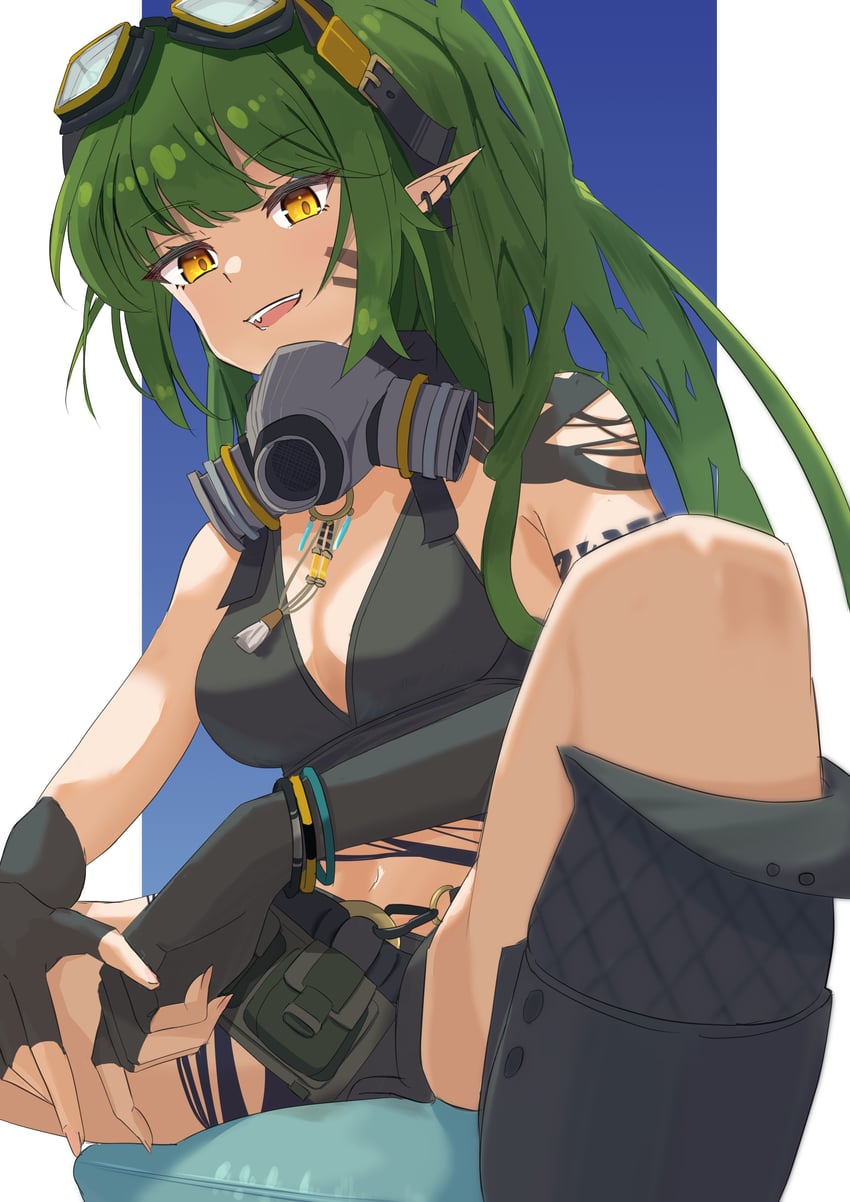gavial and gavial the invincible (arknights) drawn by fubou_(0503oekaki24)