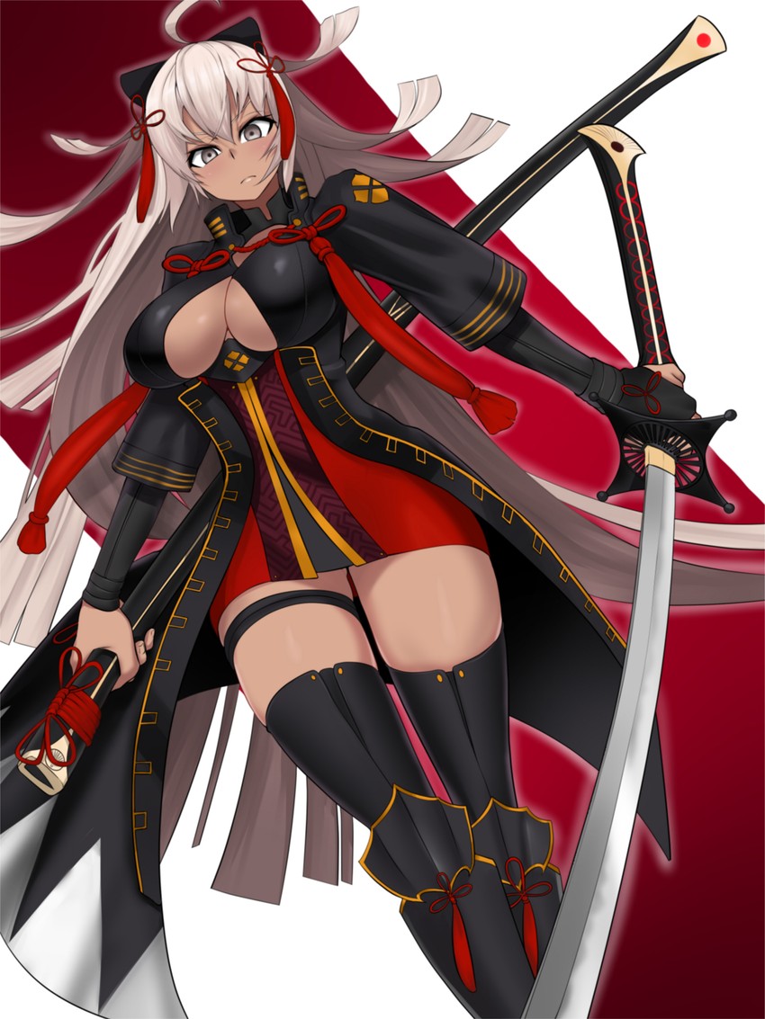 okita souji and okita souji alter (fate and 1 more) drawn by assha_(schector)
