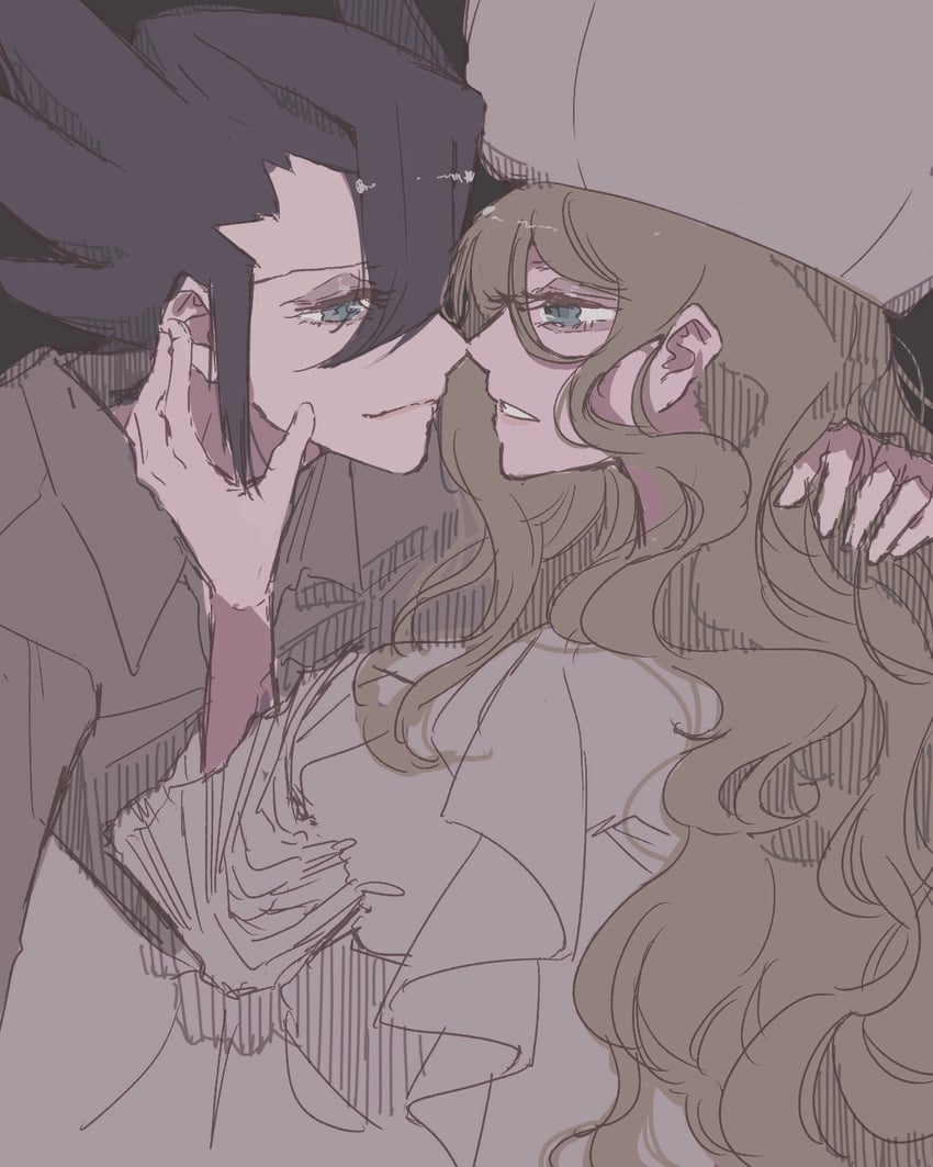 grimsley and caitlin (pokemon and 1 more) drawn by minamoto1209
