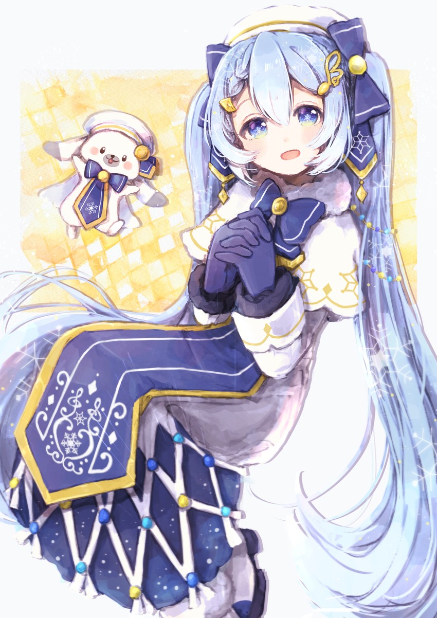 hatsune miku, yuki miku, and rabbit yukine (vocaloid) drawn by yuirinex