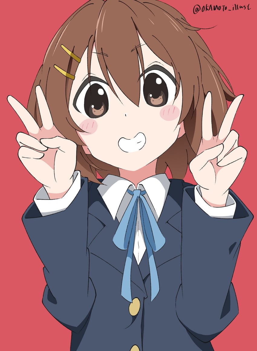 hirasawa yui (k-on!) drawn by white_gorilla_(okamoto)