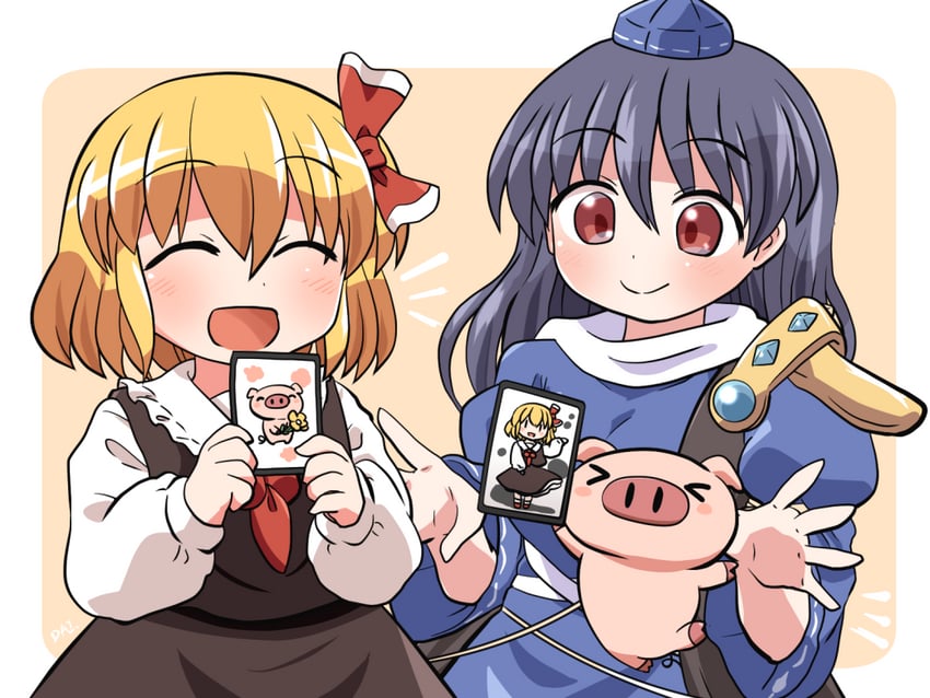 rumia and iizunamaru megumu (touhou and 1 more) drawn by rokugou_daisuke