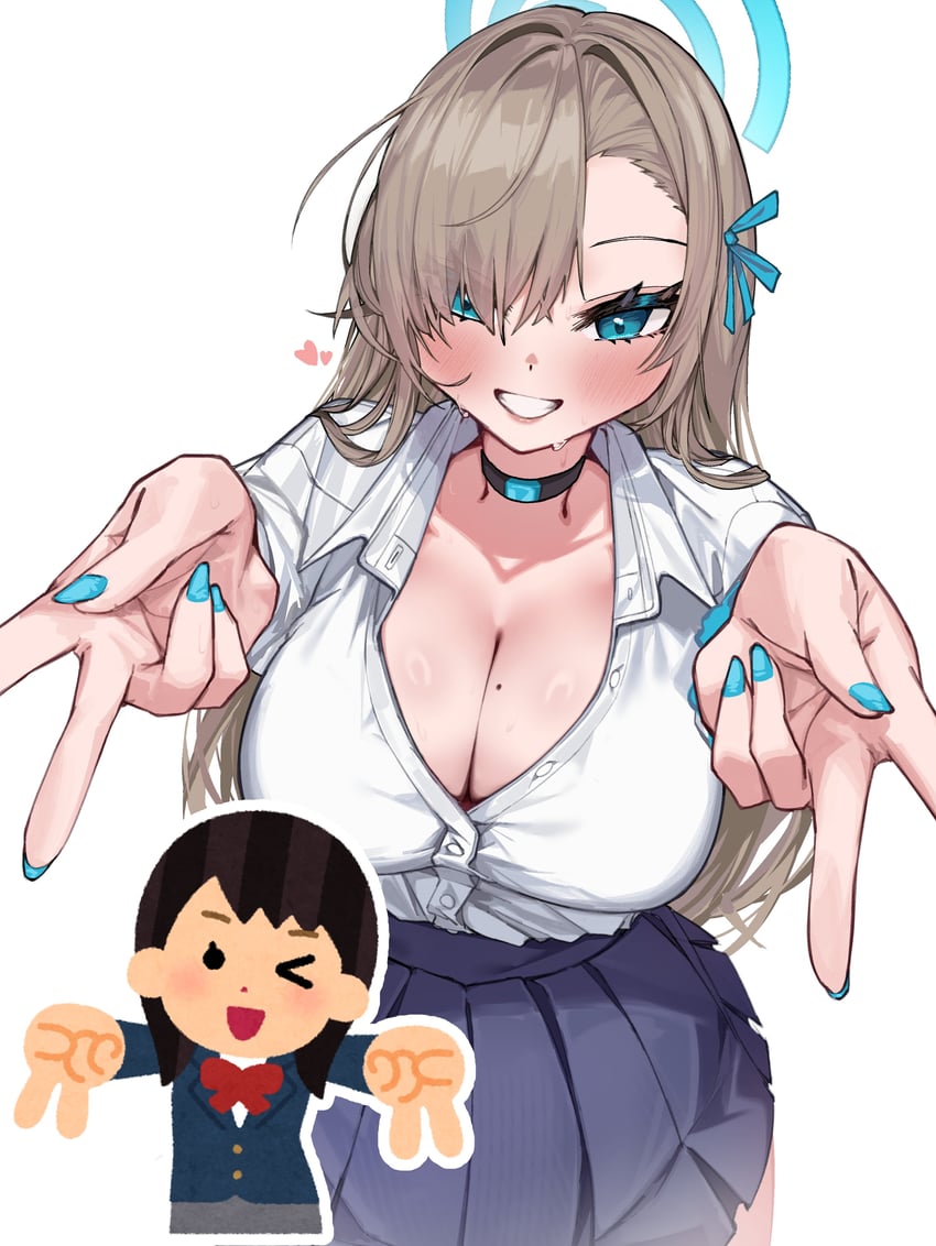 asuna (blue archive and 1 more) drawn by auraaa