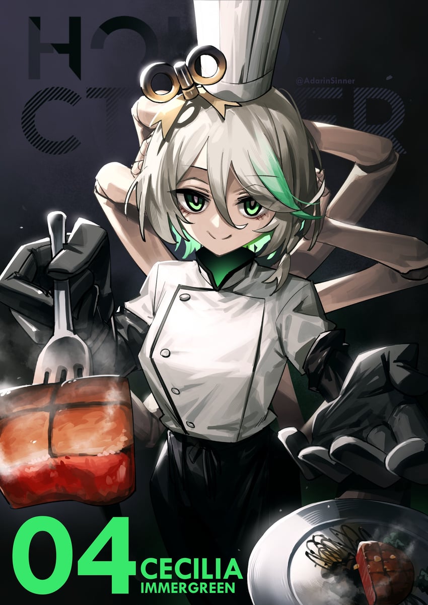 cecilia immergreen and falling devil (hololive and 2 more) drawn by adarin