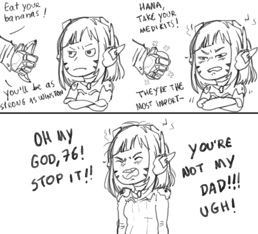 d.va and soldier: 76 (overwatch and 1 more) drawn by artbykuma