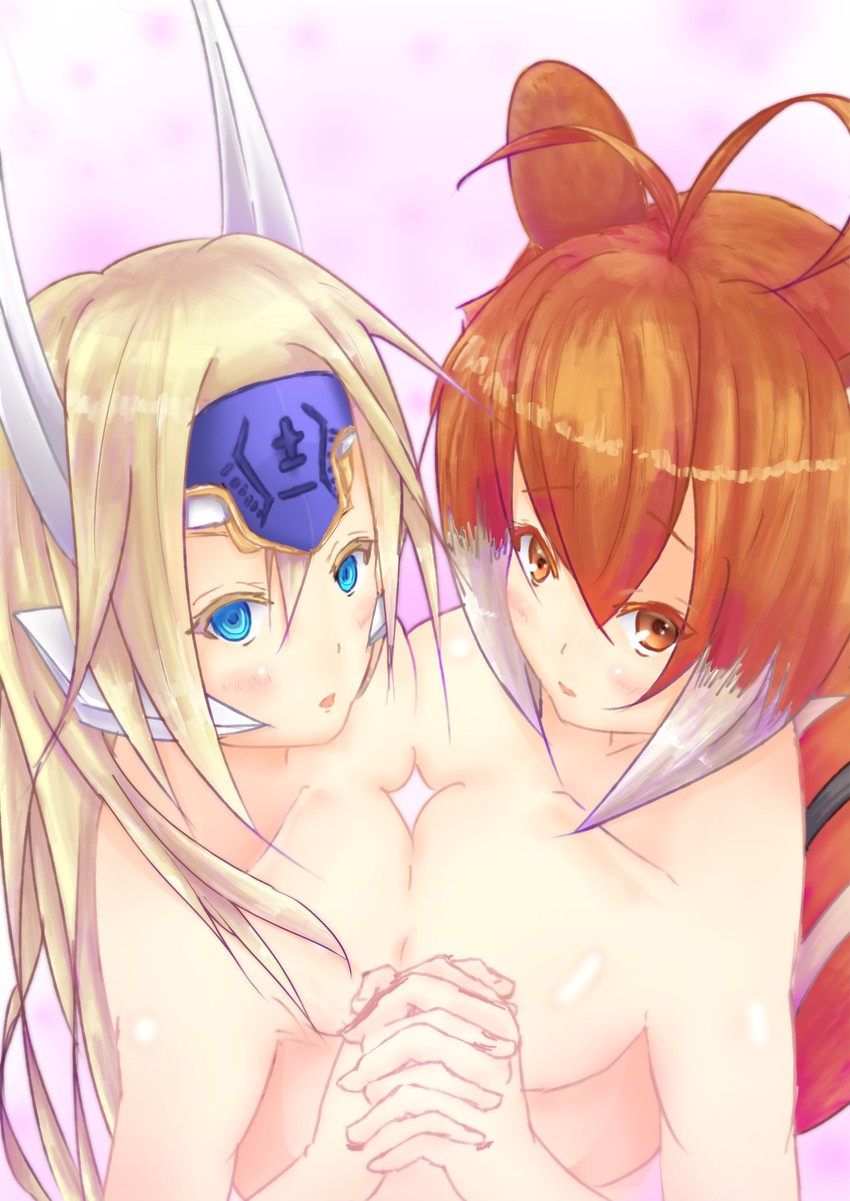 makoto nanaya and mu-12 (blazblue) drawn by sawa_nao