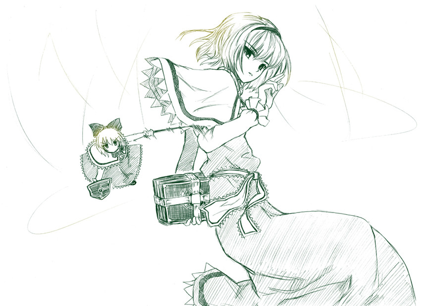 alice margatroid and shanghai doll (touhou) drawn by himeno_suika