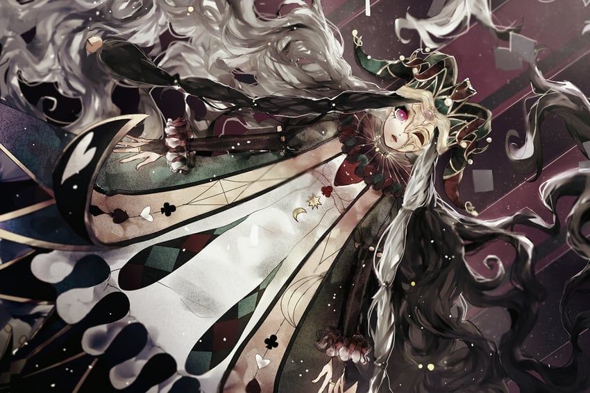 joker & diamond mask (nikki and 1 more) drawn by lazhu_(sapphlre)