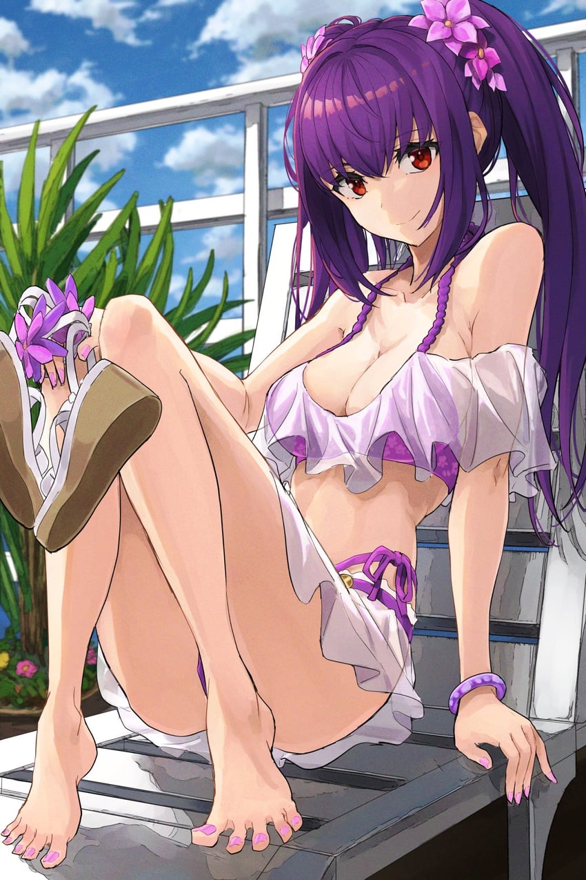 scathach and scathach skadi (fate and 1 more) drawn by kamo_ashi