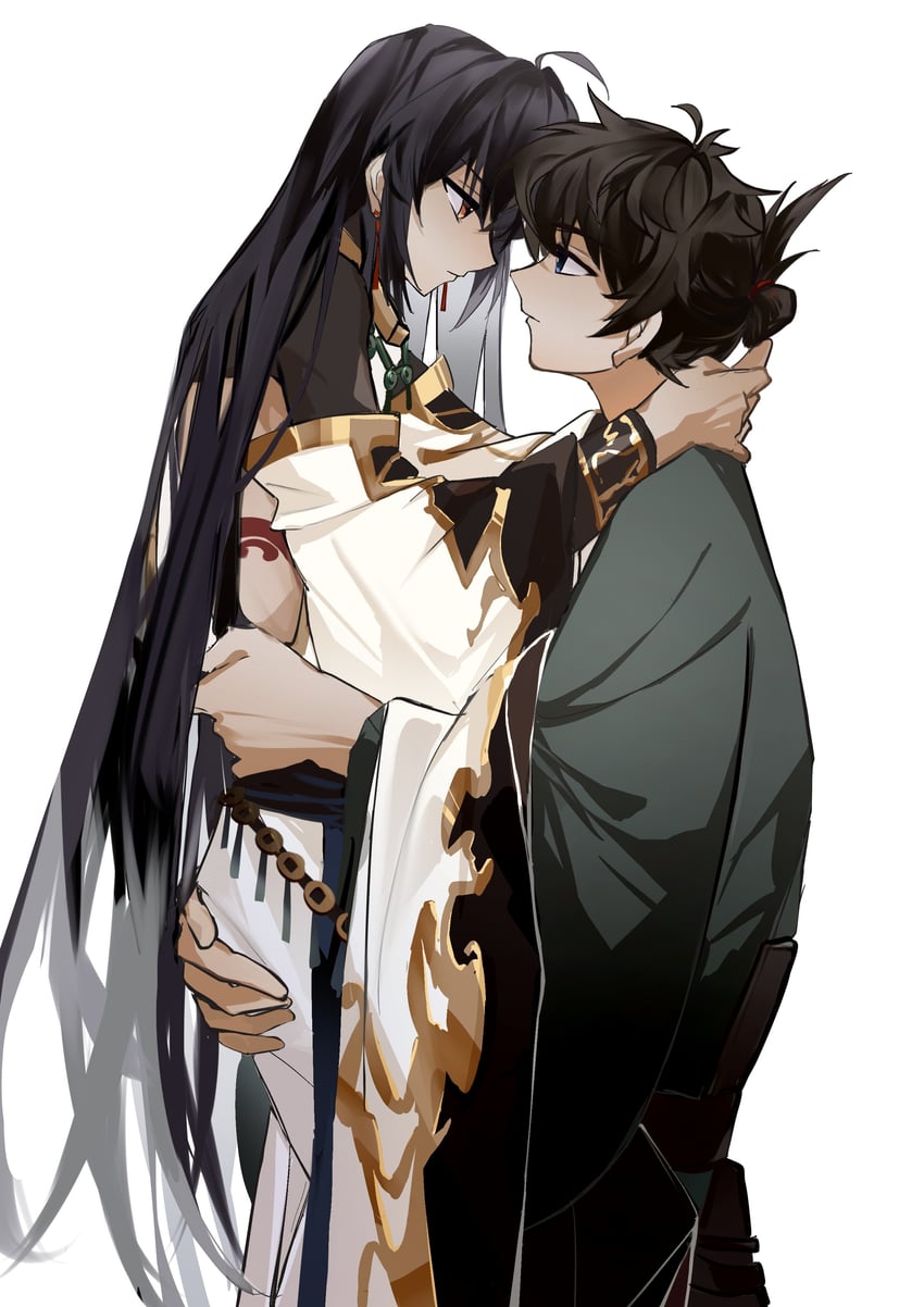 yamato takeru and miyamoto iori (fate and 2 more) drawn by jiang_(bolidididi)
