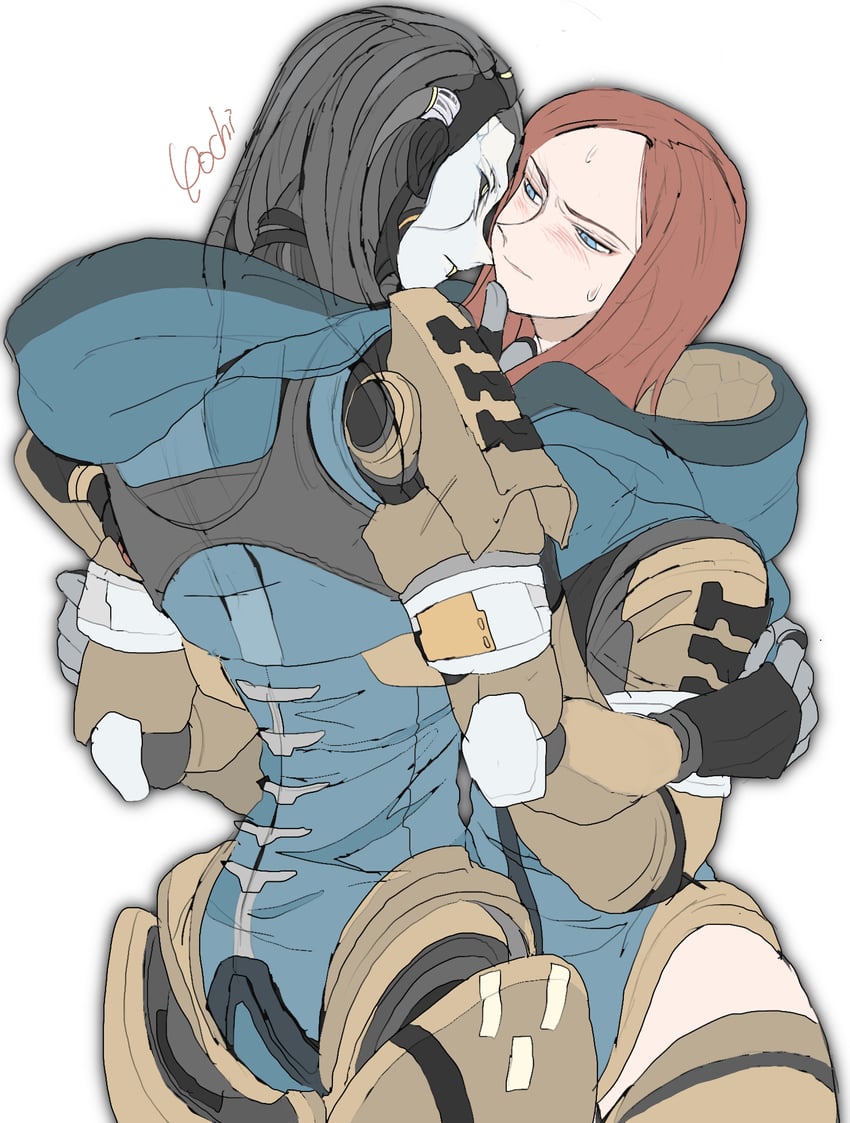 ash and ashleigh reid (apex legends) drawn by kagaya_(oshiriudon)