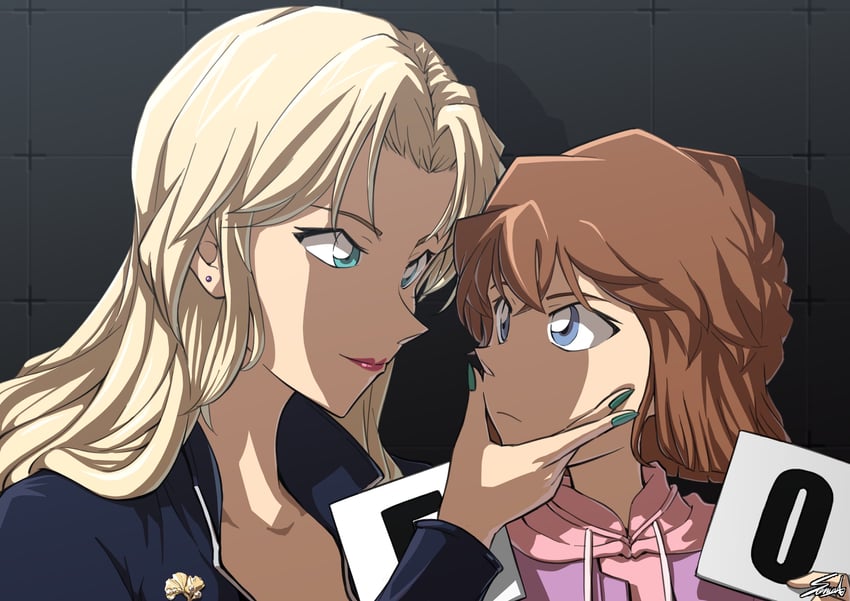 haibara ai and vermouth (meitantei conan and 1 more) drawn by sooma4869