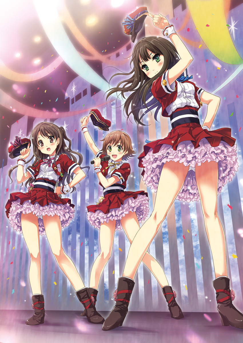 shibuya rin, shimamura uzuki, and honda mio (idolmaster and 1 more) drawn by tougarashi_hideyu