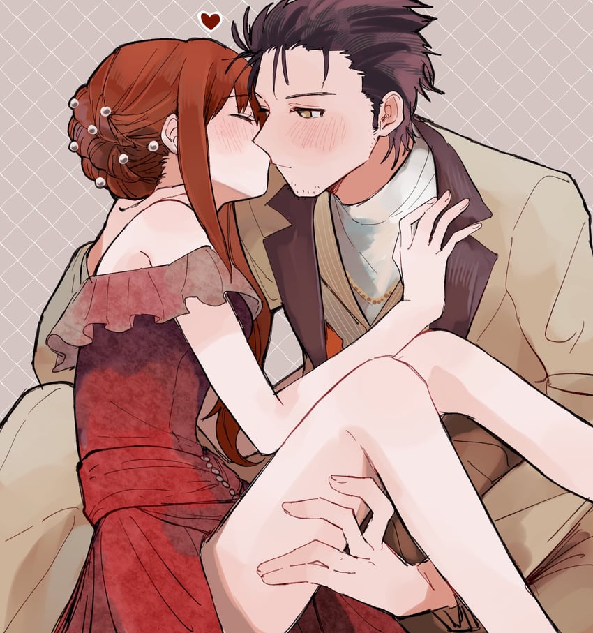 makise kurisu and okabe rintarou (science adventure and 1 more) drawn by suehiroch0