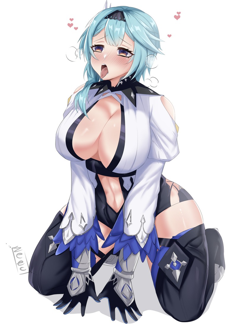 eula (genshin impact) drawn by zeecart
