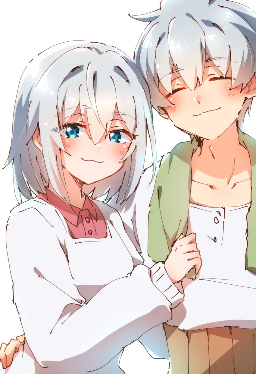 saitou ine and saitou shouzou (jiisan baasan wakagaeru) drawn by nyaa_(nnekoron)