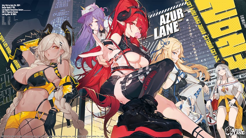 unicorn, owari, hindenburg, kongou, and enterprise (azur lane and 1 more) drawn by kuroduki
