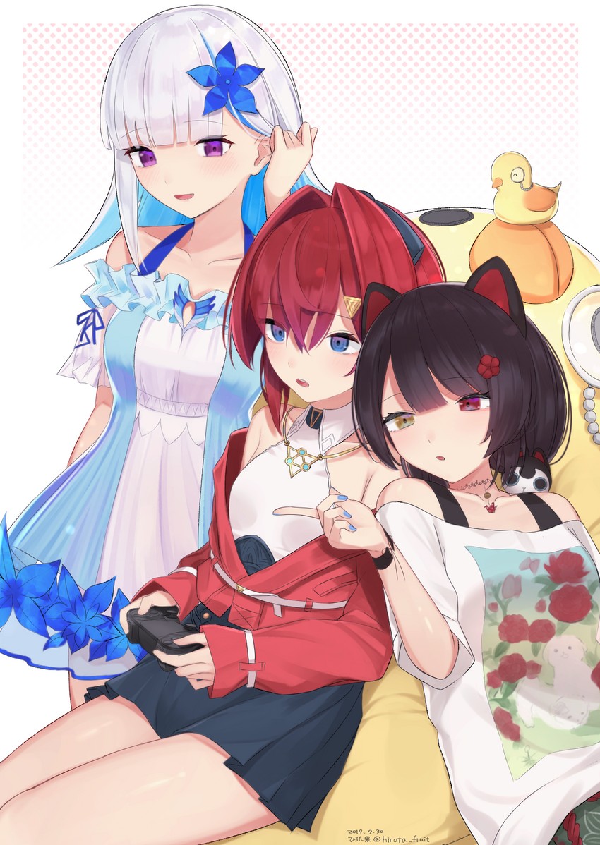 lize helesta, ange katrina, inui toko, and sebastian piyodore (nijisanji) drawn by hirota_fruit