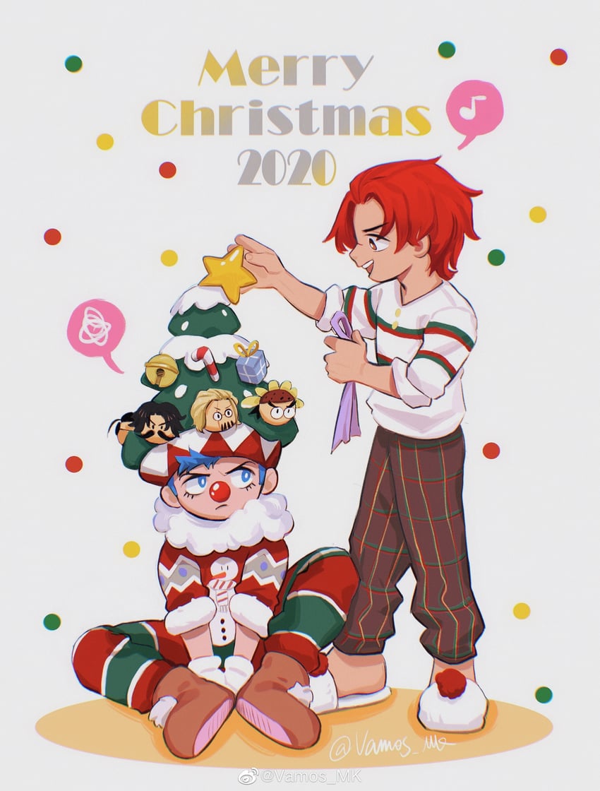 shanks, buggy the clown, gol d. roger, and silvers rayleigh (one piece) drawn by vamos_mk