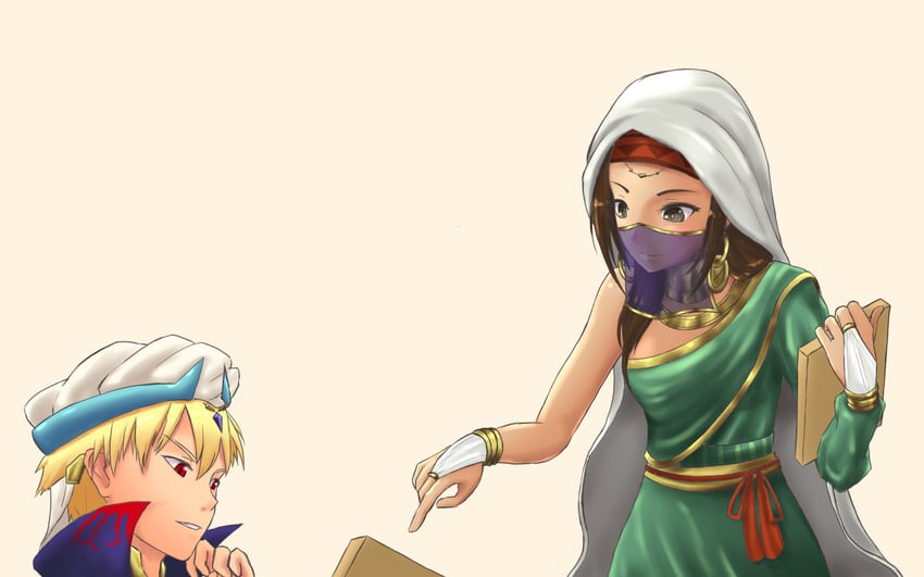 gilgamesh and siduri (fate and 1 more) drawn by majrise