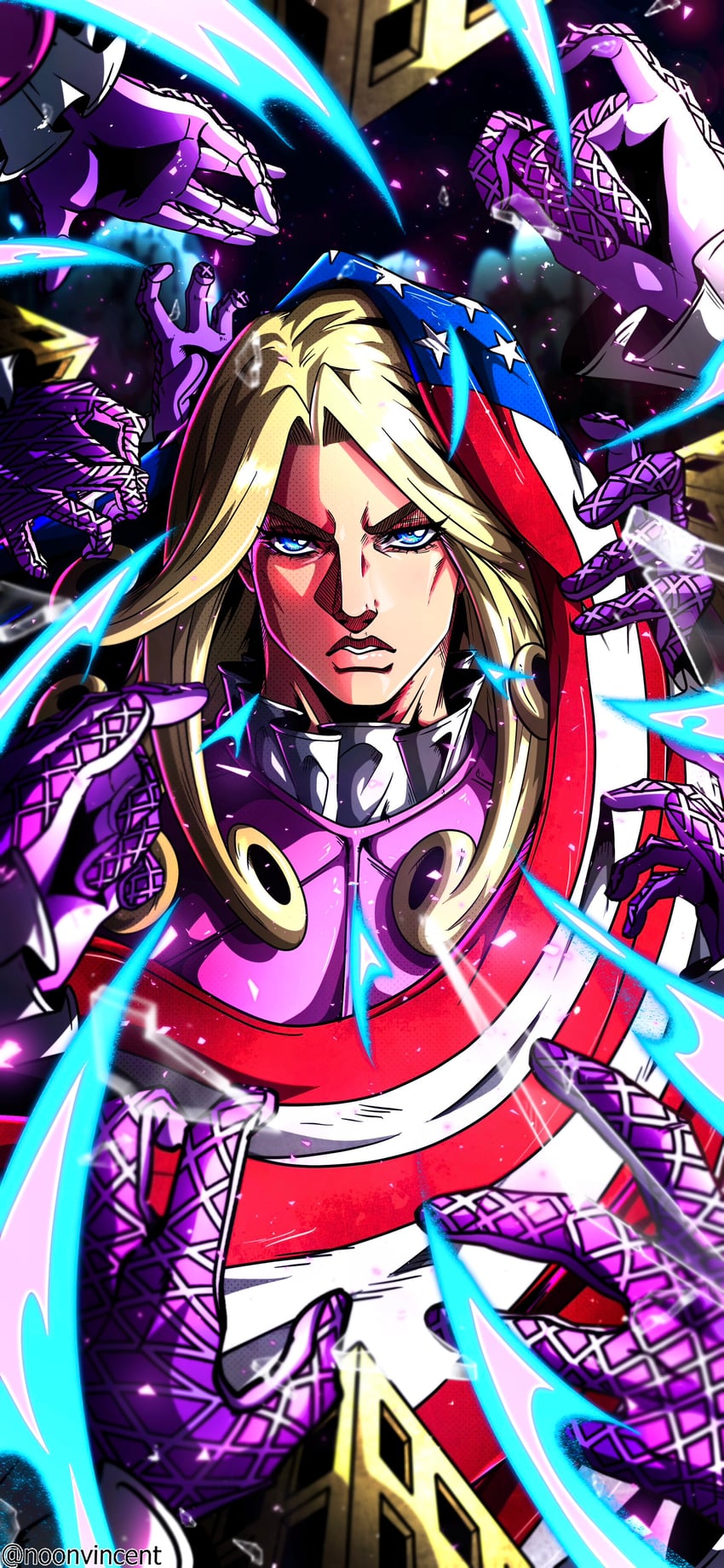 funny valentine (jojo no kimyou na bouken and 1 more) drawn by noonvincent