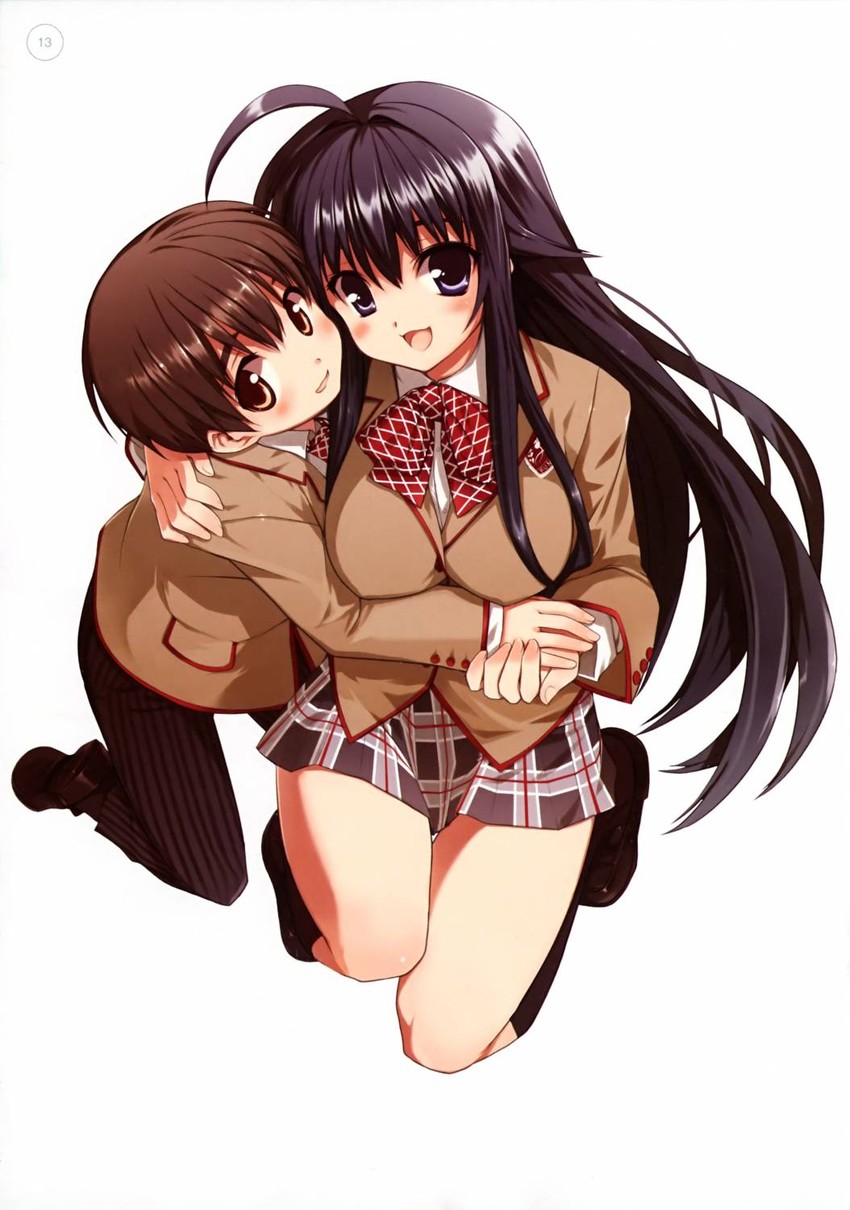 minamoto chizuru and oyamada kouta (kanokon) drawn by koin_(foxmark)