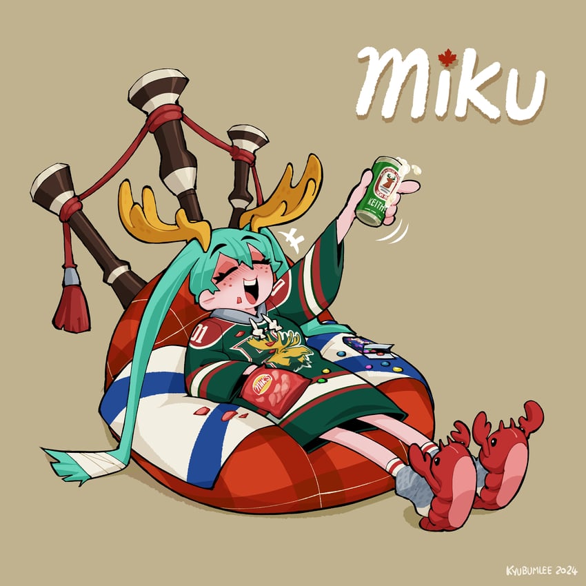 hatsune miku (vocaloid and 2 more) drawn by kyu-bum_lee