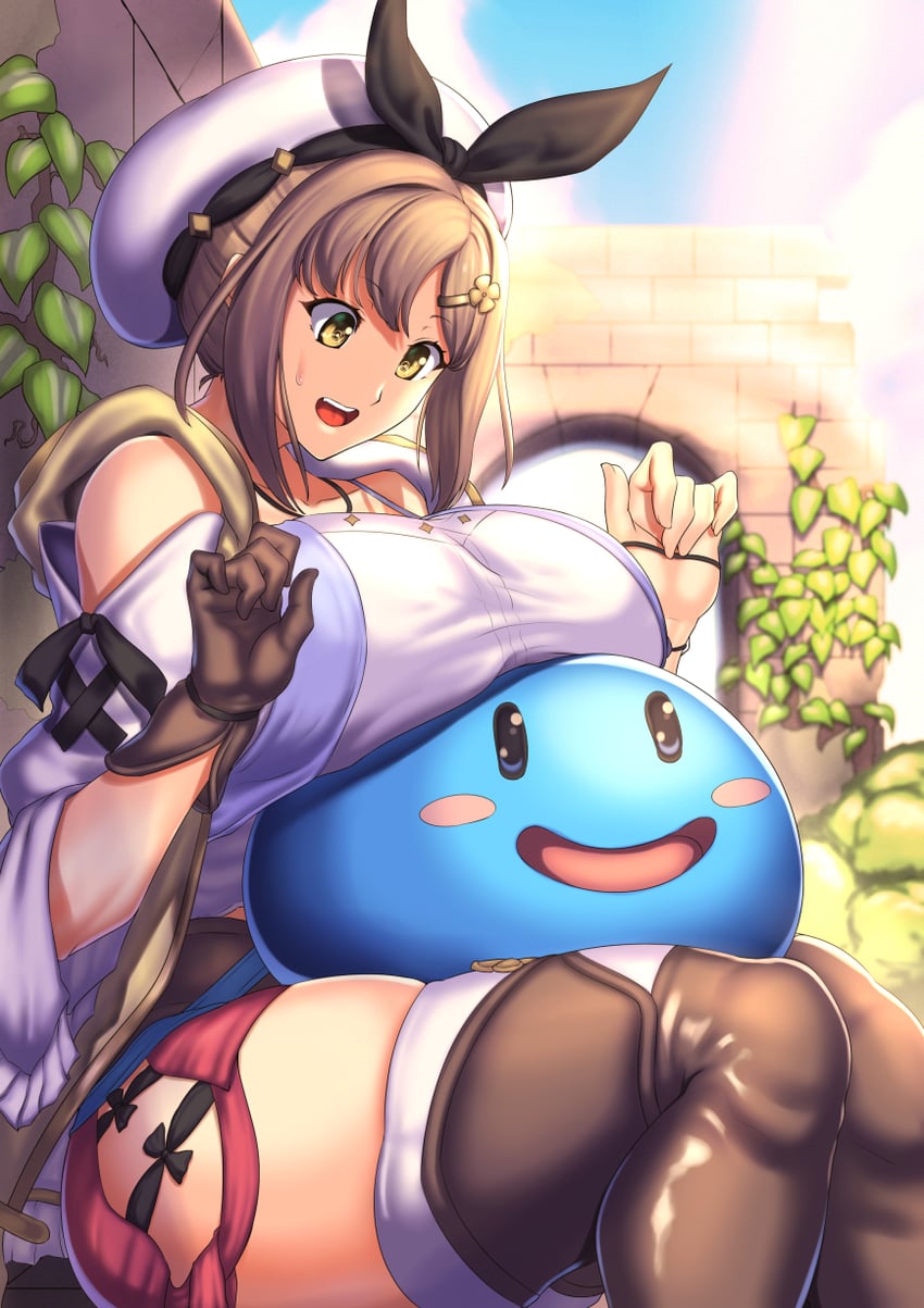 reisalin stout and puni (atelier and 2 more) drawn by yui_sora