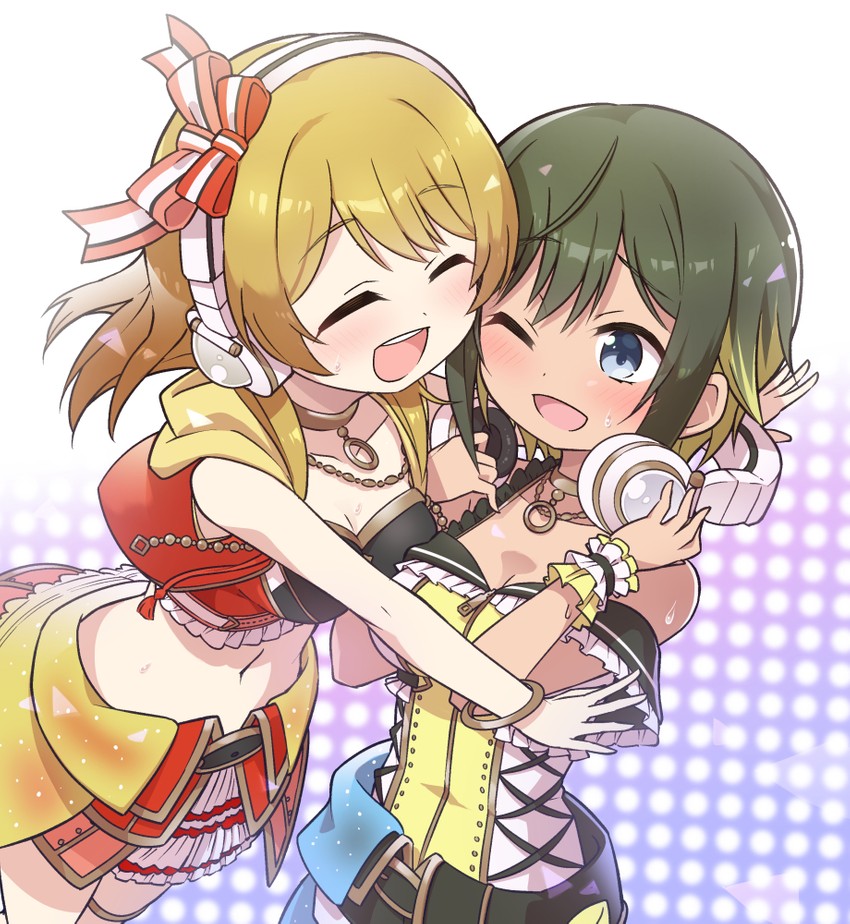 akashi maho and aimoto rinku (d4dj) drawn by toto_nemigi