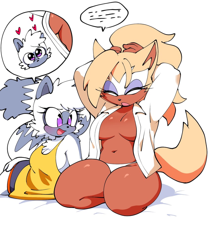 tangle the lemur and whisper the wolf (sonic and 1 more) drawn by quaverdraws