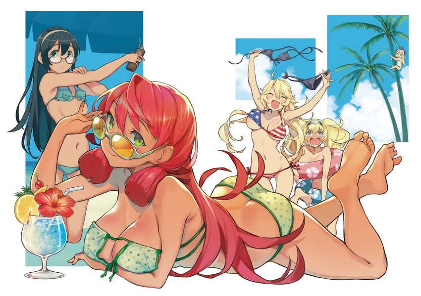 ooyodo, akashi, iowa, u-511, and gambier bay (kantai collection) drawn by nonco