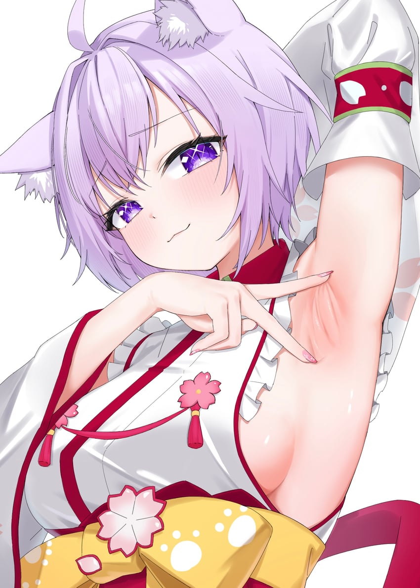 nekomata okayu and sakura miko (hololive) drawn by ai_(u_e_o_o)