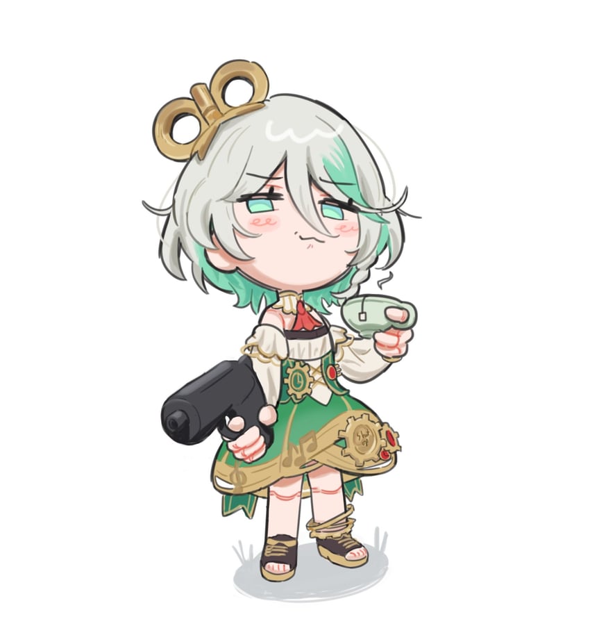 cecilia immergreen (hololive and 1 more) drawn by isarobn