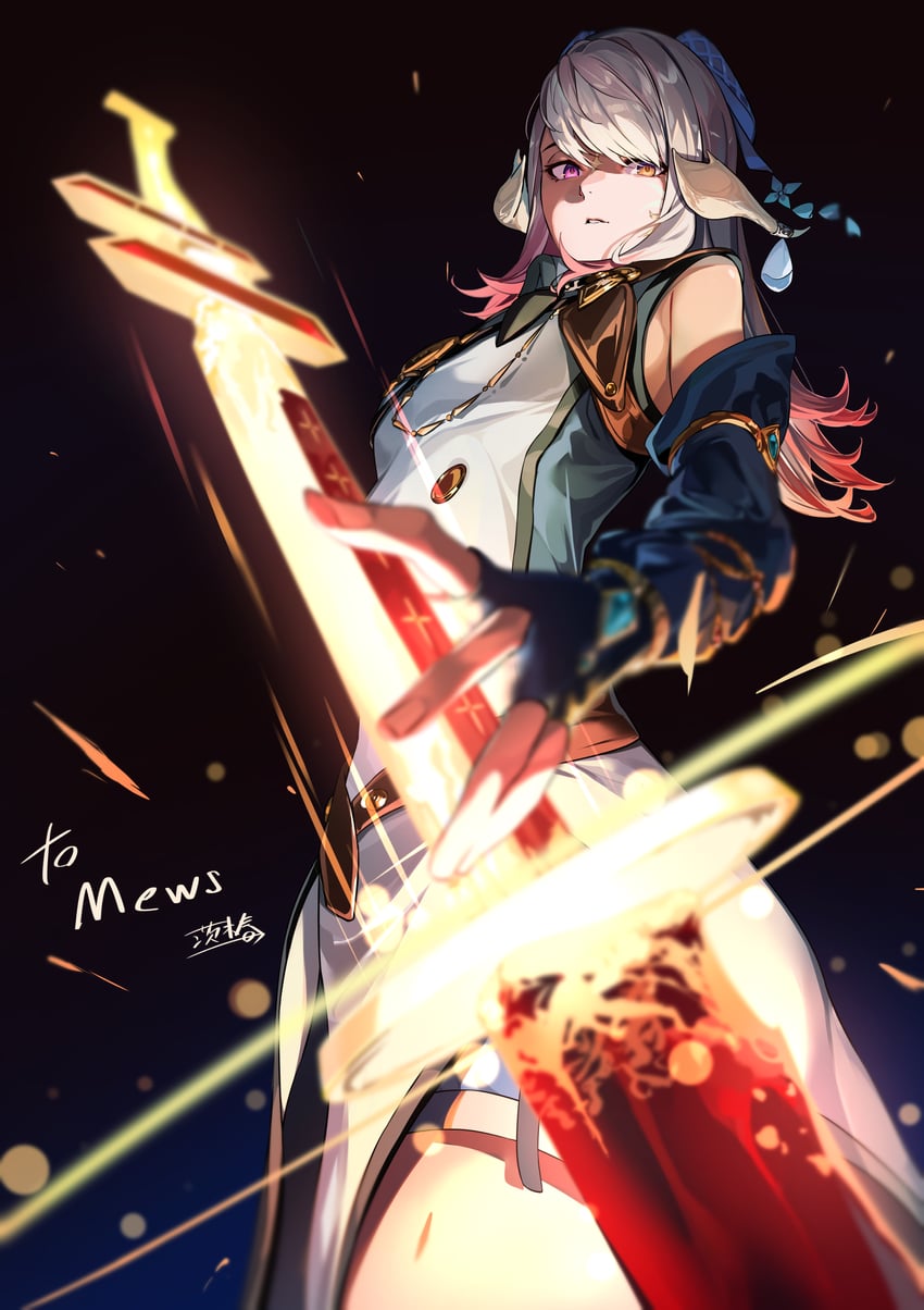warrior of light (original and 2 more) drawn by ibaraki_shun