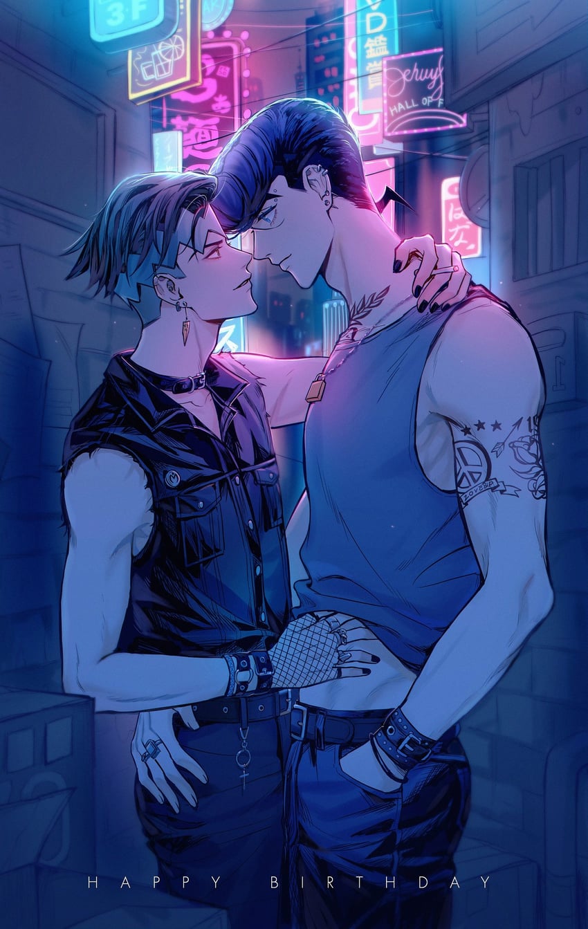 higashikata josuke and kishibe rohan (jojo no kimyou na bouken and 1 more) drawn by polina29297783