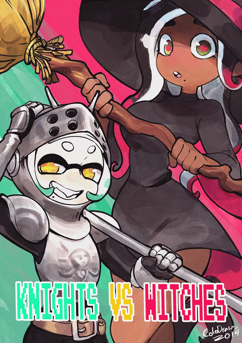 marina and pearl (splatoon and 1 more) drawn by colo_(nagrolaz)