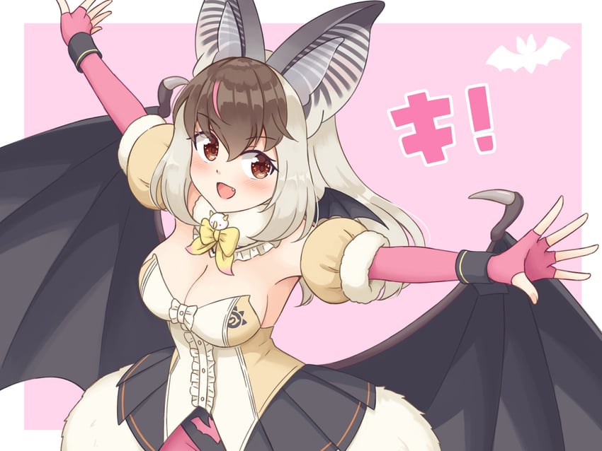 brown long-eared bat (kemono friends and 1 more) drawn by shiraha_maru