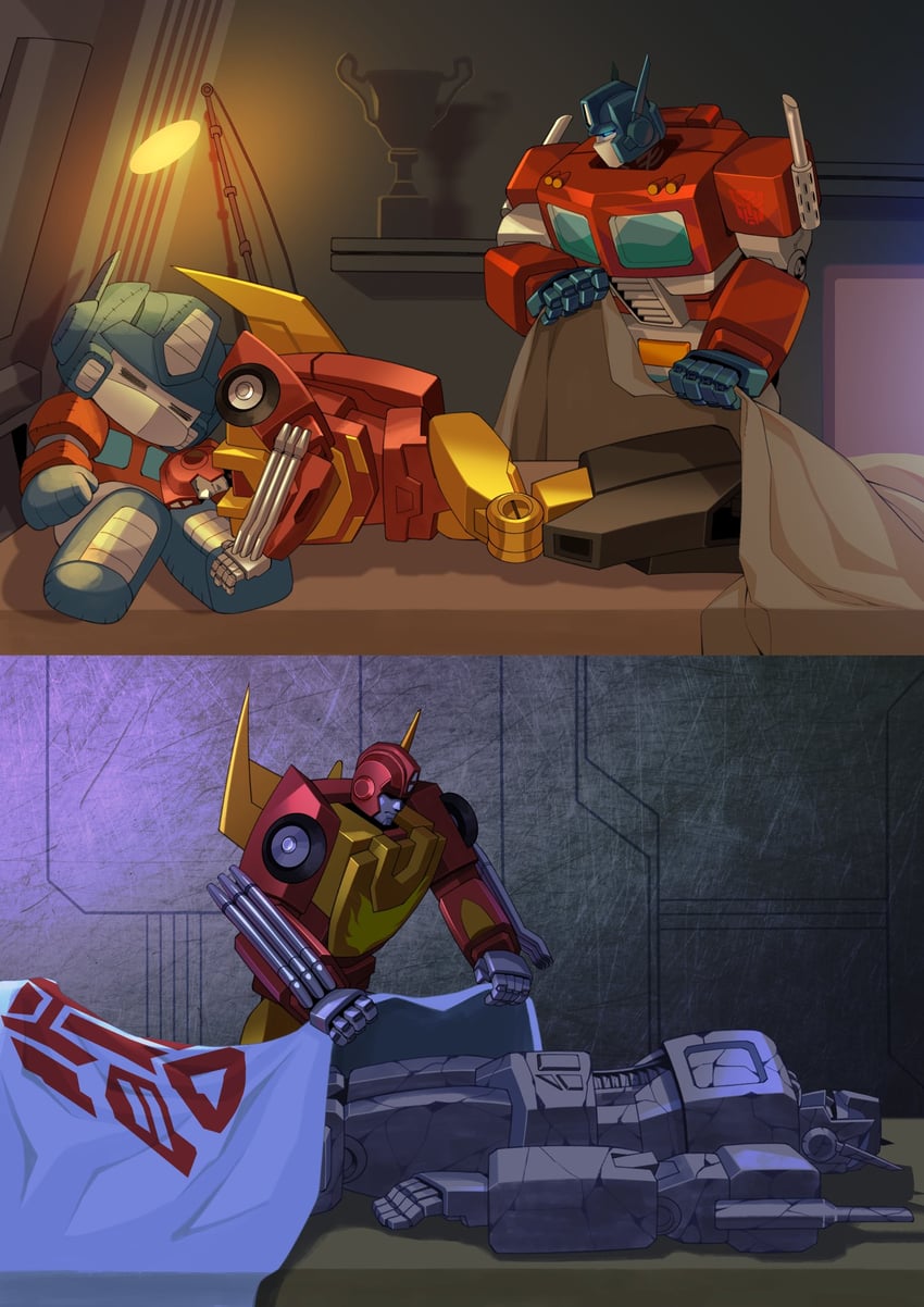 optimus prime and hot rod (transformers and 1 more) drawn by lantana0_0