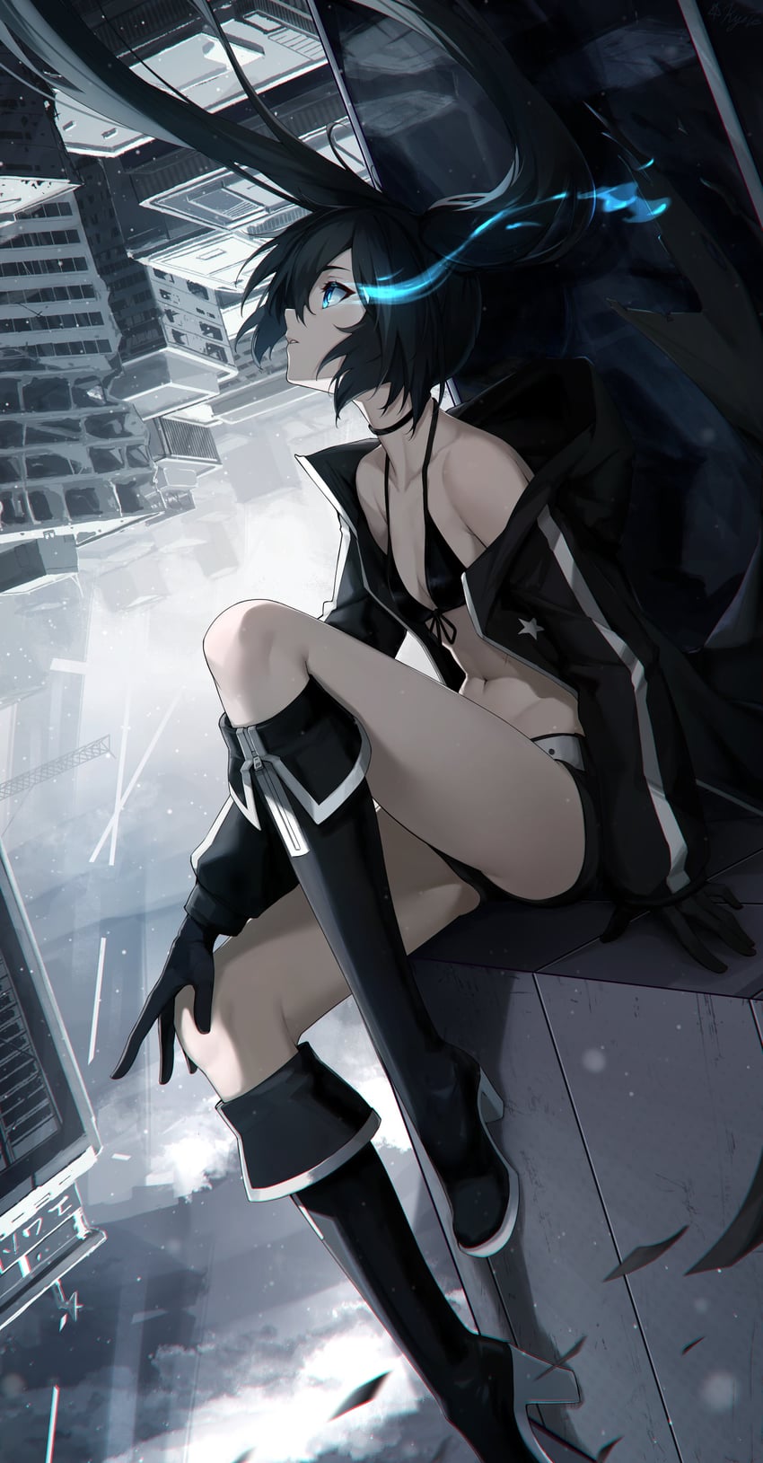 black rock shooter (black rock shooter) drawn by tokyo_(1421)