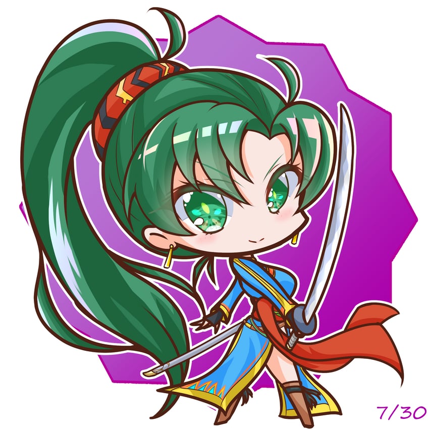 lyn (fire emblem and 1 more) drawn by griffonmask11