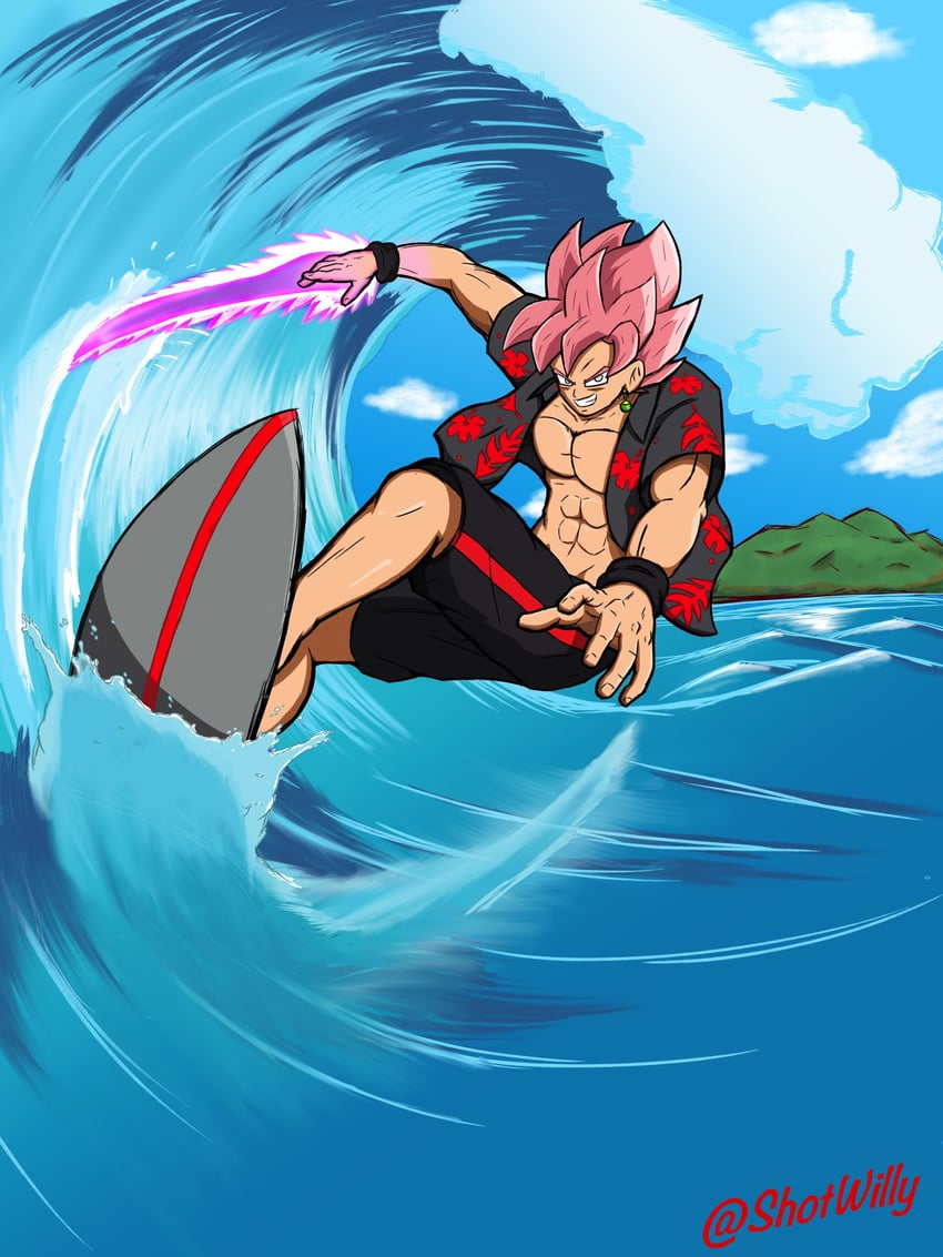 goku black (dragon ball and 1 more) drawn by shotwilly