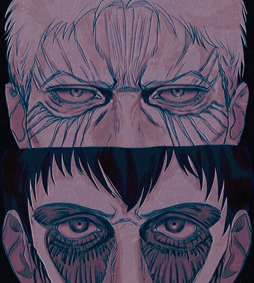 reiner braun and bertolt hoover (shingeki no kyojin) drawn by y0urenem1es
