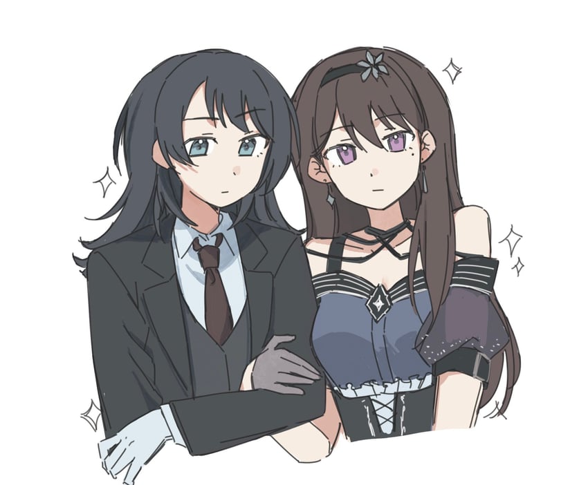 shiina taki and yahata umiri (bang dream! and 1 more) drawn by jenjen