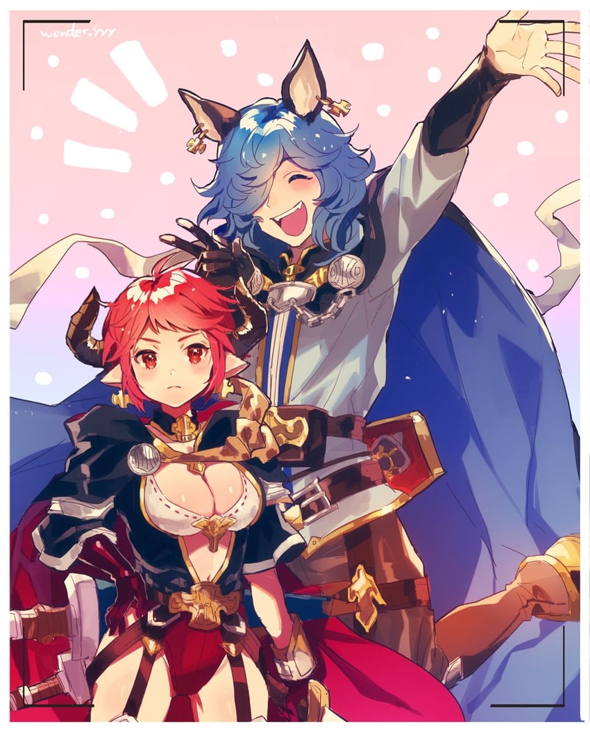 sturm and drang (granblue fantasy) drawn by kuroda_(kuro_yyy)