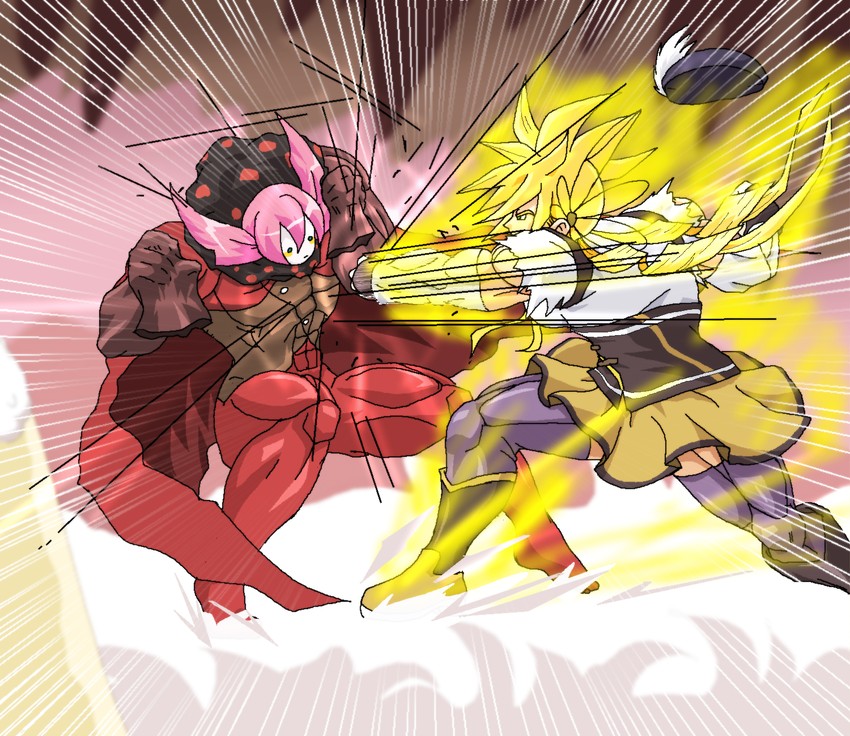 tomoe mami and charlotte (mahou shoujo madoka magica and 2 more) drawn by hayashiya_zankurou