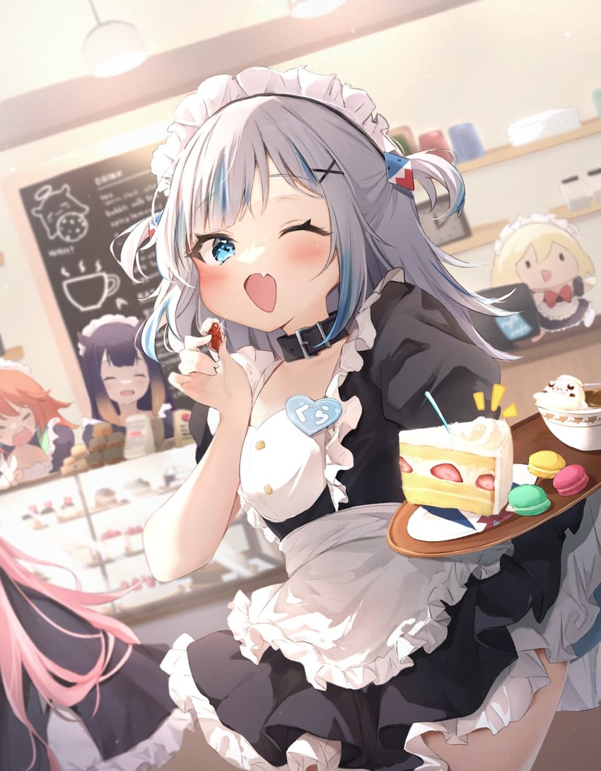 gawr gura, mori calliope, ninomae ina'nis, takanashi kiara, watson amelia, and 1 more (hololive and 1 more) drawn by seboneko