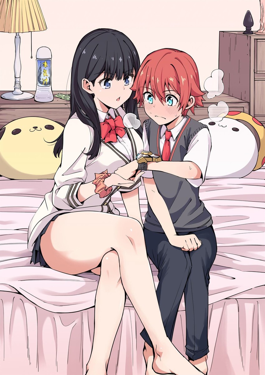 takarada rikka and hibiki yuuta (gridman universe and 1 more) drawn by chicke_iii