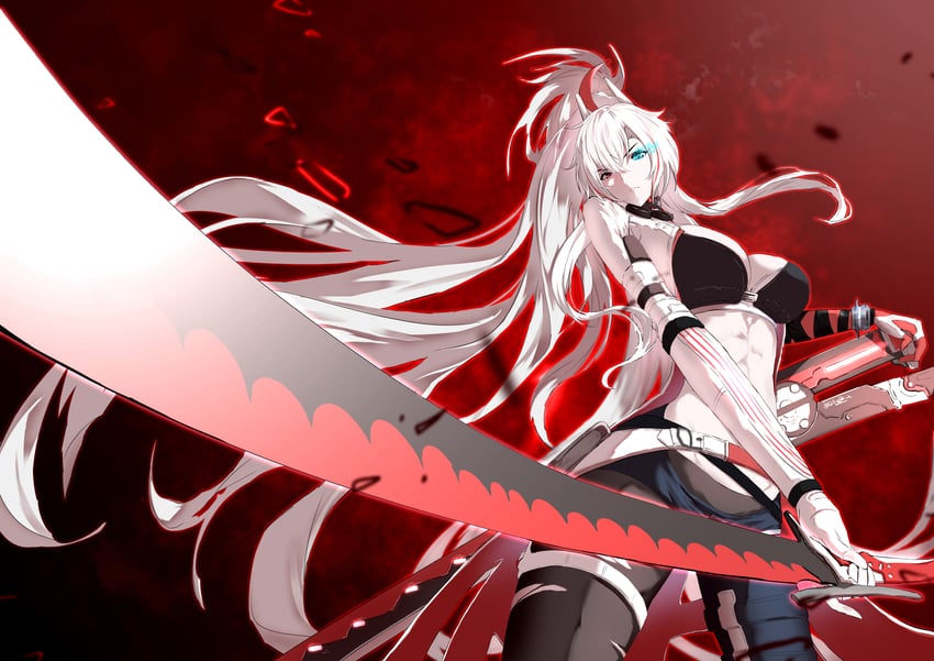 alpha and alpha: crimson weave (punishing: gray raven) drawn by takashi_san