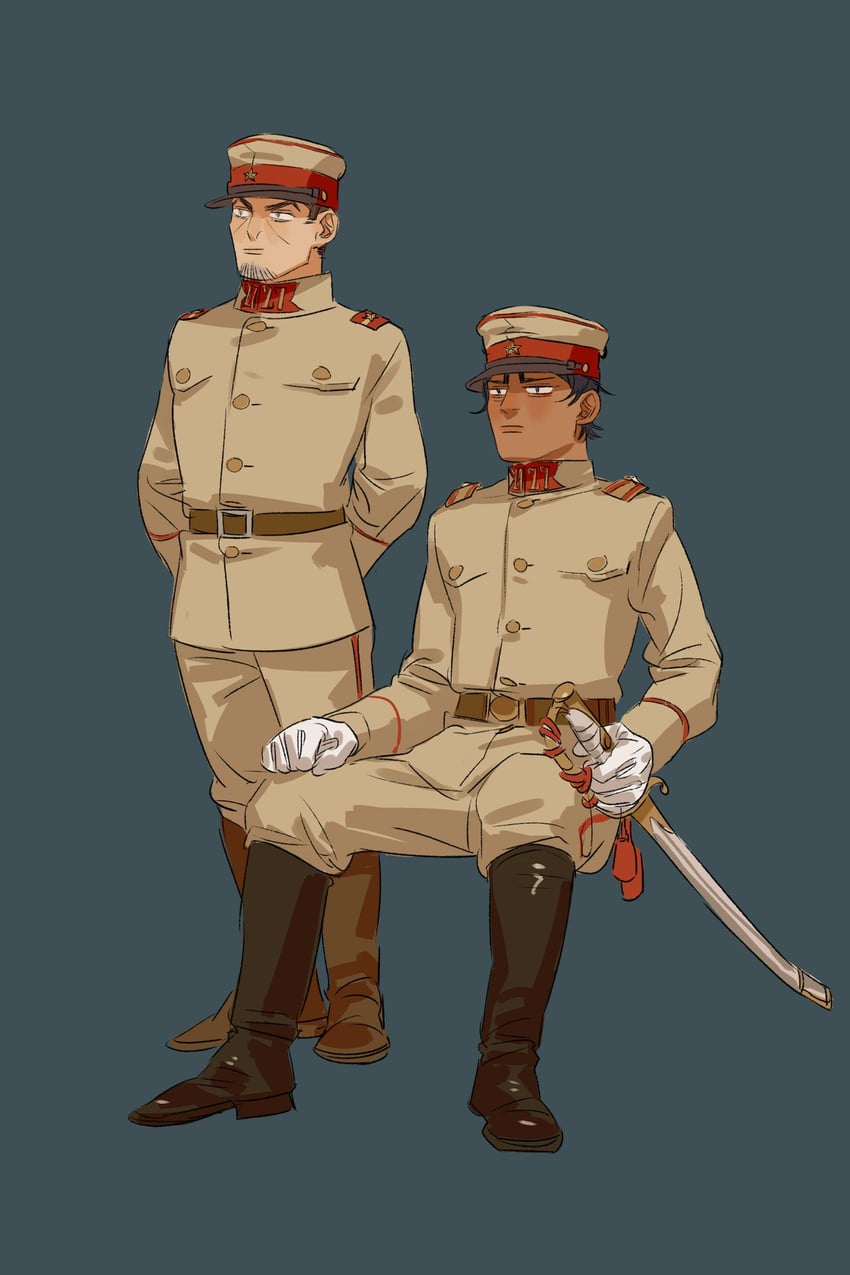 tsukishima hajime and koito otonoshin (golden kamuy) drawn by chengongzi123