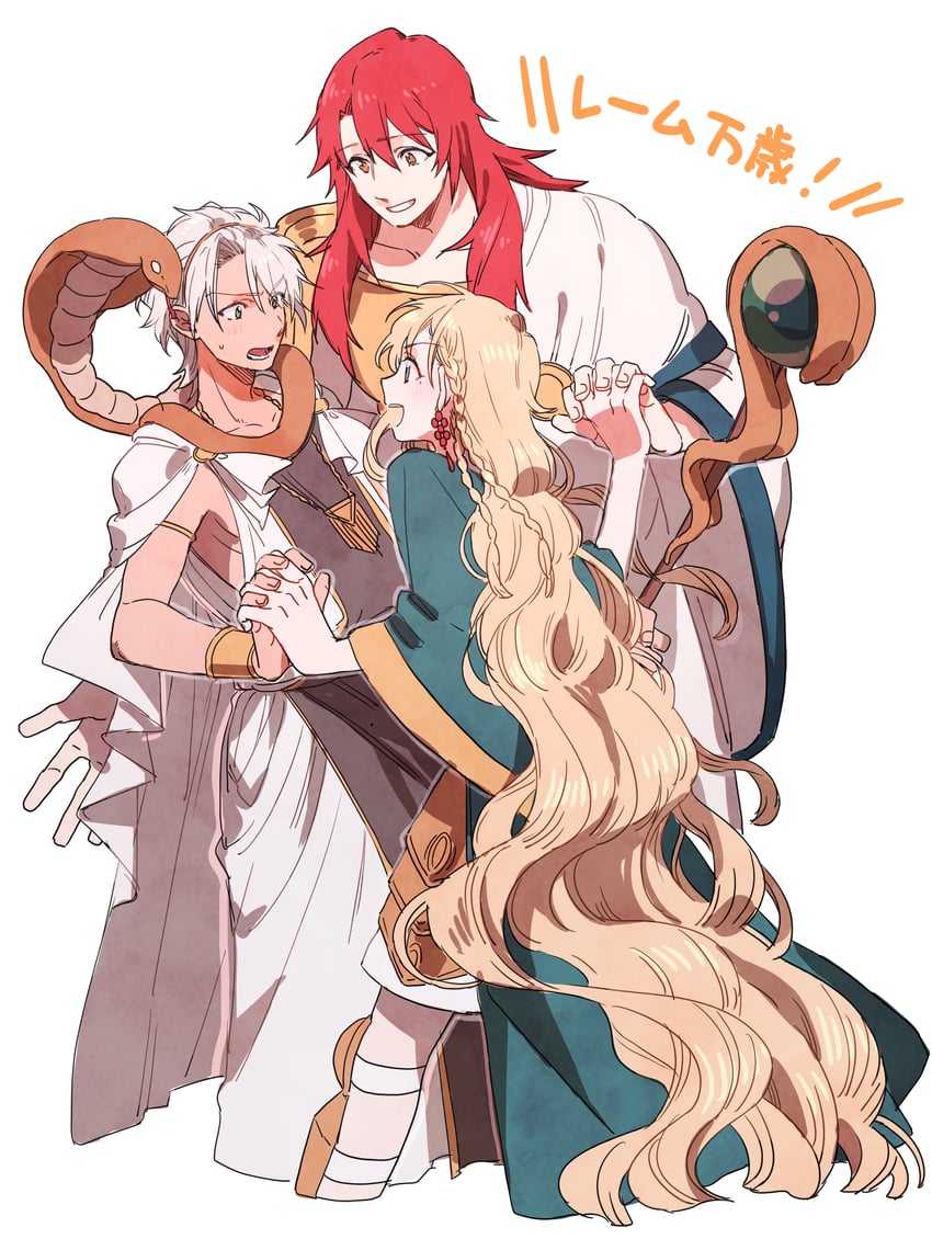 titus alexius, sphintus carmen, and mu alexius (magi the labyrinth of magic) drawn by sonomura